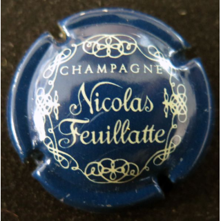 Capsule Muselet de bouteille de champagne Nicolas FEUILLATTE n°11 Bleu et crème 