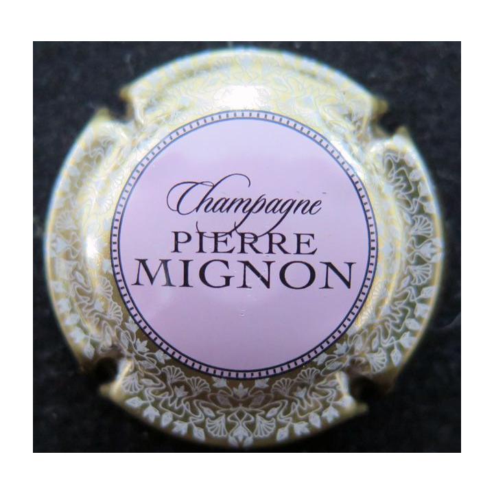 Capsule Muselet de bouteille de champagne MIGNON Pierre n° 151i rose contour or