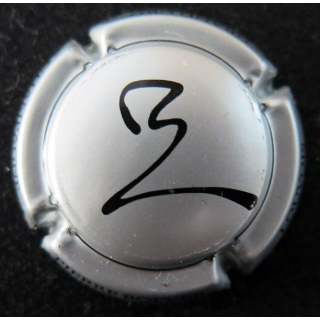 Capsule Muselet de bouteille de champagne BOEVER Pierre et Fils n° 11c argent et noir