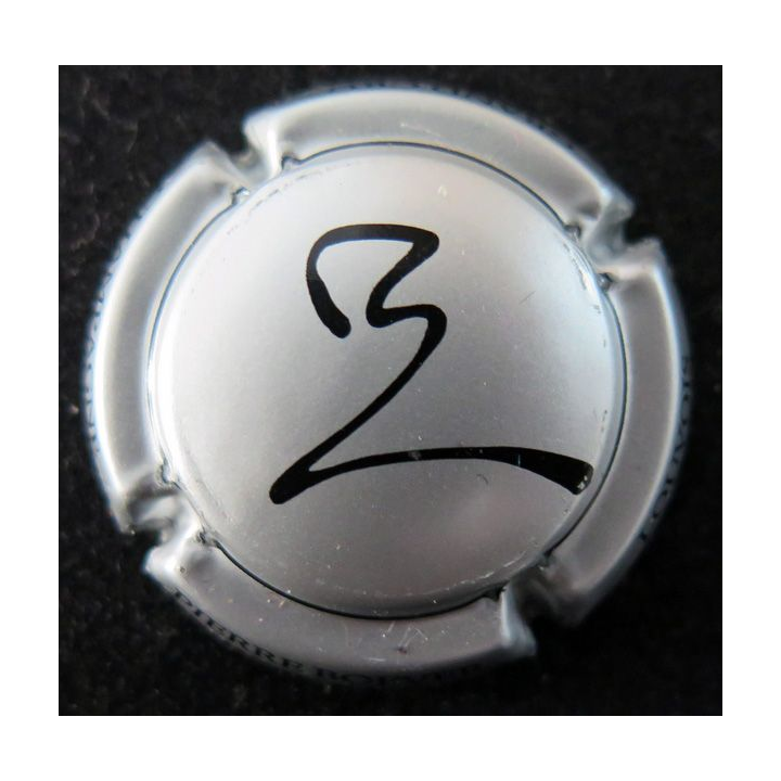 Capsule Muselet de bouteille de champagne BOEVER Pierre et Fils n° 11c argent et noir