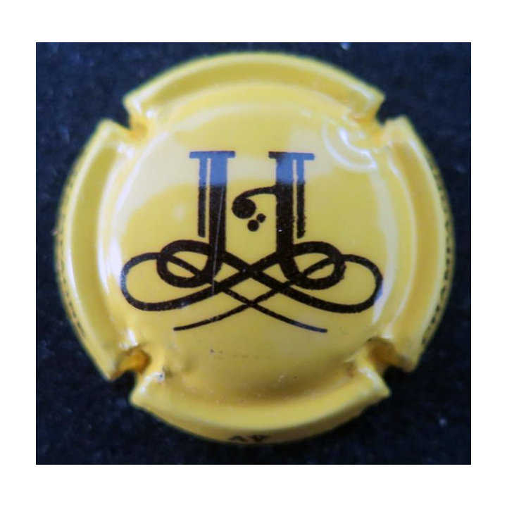 Capsule Muselet de bouteille de champagne HAMM n°15 jaune et noir