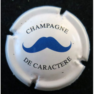 Capsule Muselet de bouteille de champagne De CASTELNAU n° 15c moustache bleuune et noir