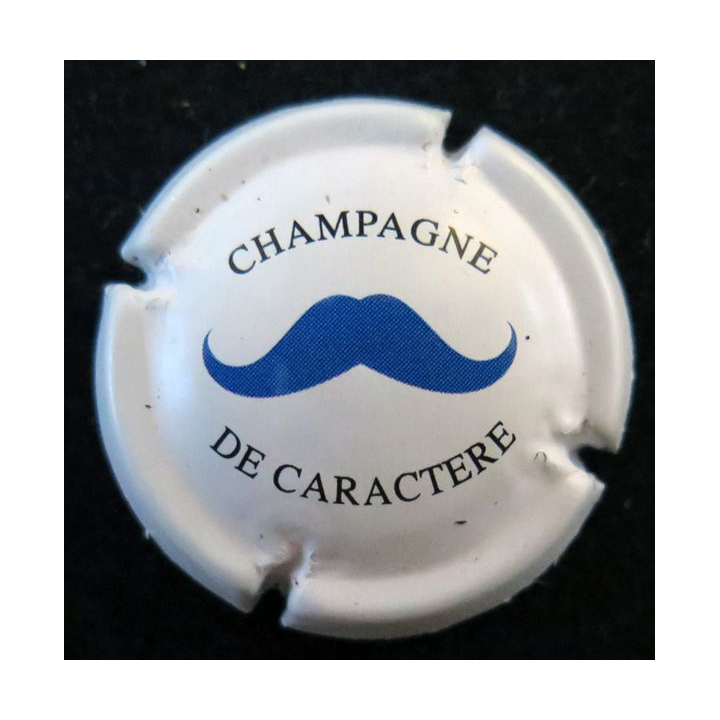 Capsule Muselet de bouteille de champagne De CASTELNAU n° 15c moustache bleuune et noir