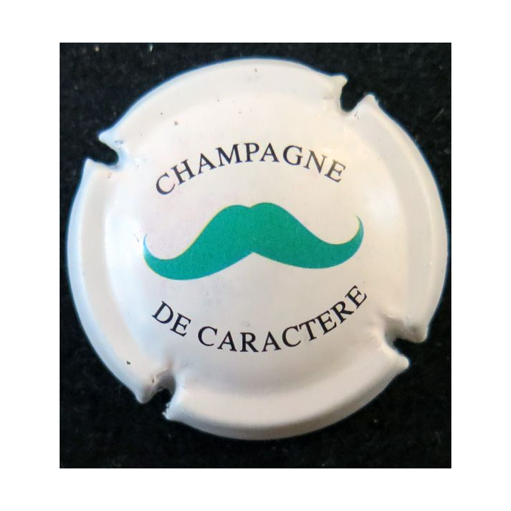 Capsule Muselet de bouteille de champagne De CASTELNAU n° 15d moustache vert foncé