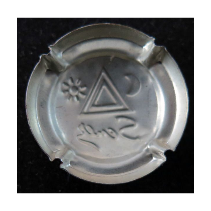 Capsule Muselet de bouteille de champagne SENEZ n°35 estampée, ctr Bordeaux