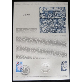 Document philatéliques : Collection historique du timbre poste français L'eau 1981