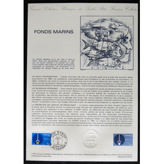 Document philatéliques : Collection historique du timbre poste français Fonds marins