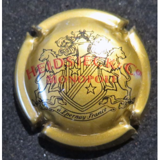 Capsule Muselet de bouteille de champagne HEIDSIECK MONOPOLE n° 60 inscription rouge