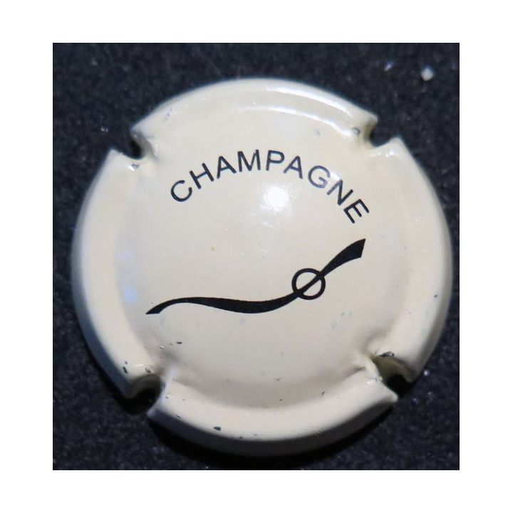 Capsule Muselet de bouteille de champagne LANSON INTERNATIONAL n° 1 crème et noir 