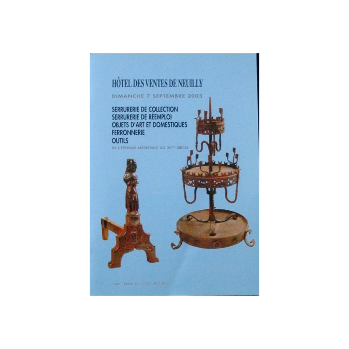Catalogue de l'hôtel des ventes de Neuilly Septembre 2003 très illustré