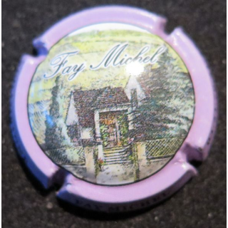Capsule Muselet de bouteille de champagne FAY Michel n° 43e contour mauve
