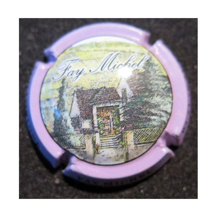 Capsule Muselet de bouteille de champagne FAY Michel n° 43e contour mauve