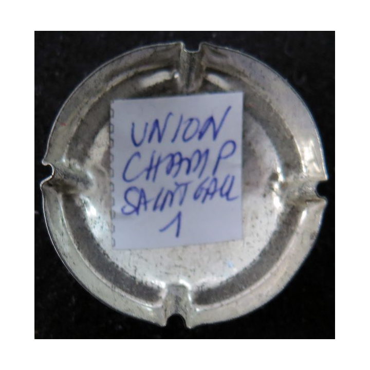 Capsule Muselet de bouteille UNION CHAMPAGNE DE SAINT GALL n° 1 noir