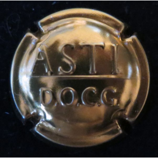 Capsule Muselet de vin pétillant ASTI D.O.C.G doré estampé 
