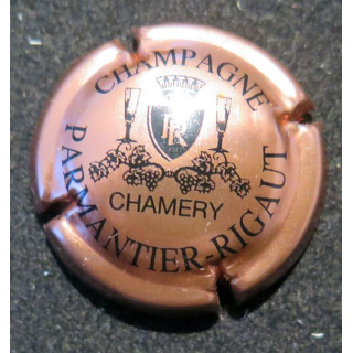 Capsule Muselet de bouteille de champagne PARMANTIER-RIGAUT n° 8f Rosé et noir