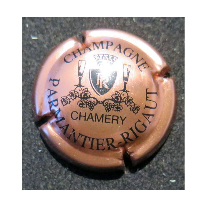 Capsule Muselet de bouteille de champagne PARMANTIER-RIGAUT n° 8f Rosé et noir