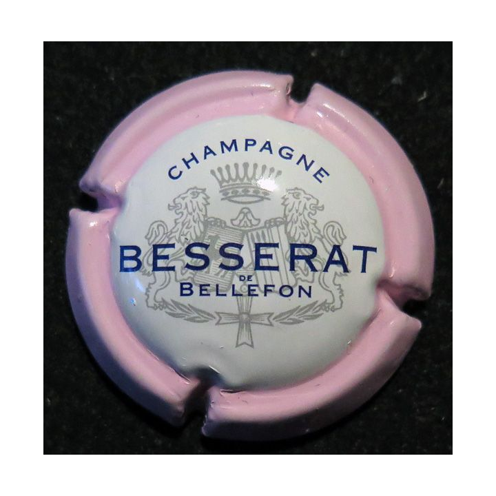 Capsule Muselet de bouteille de champagne BESSERAT DE BELLEFON n°35c contour rose
