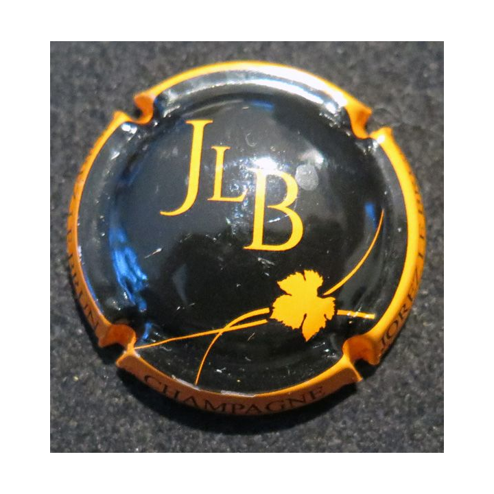 Capsule Muselet de bouteille de champagne JOREZ-LE BRUN n°1d Noir et orange