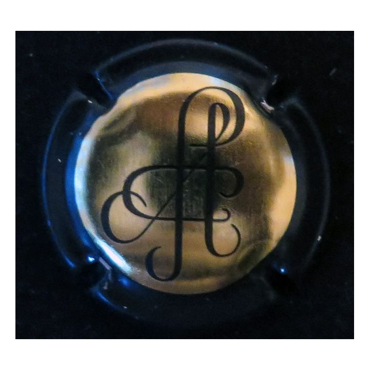 Capsule Muselet de bouteille de champagne PELLETIER (Veuve) n° 1 Or et Noir
