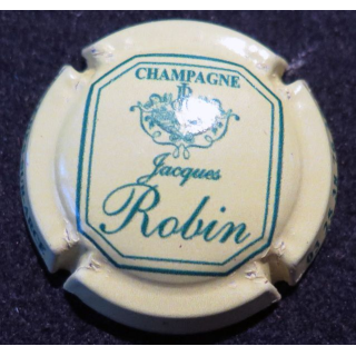 Capsule Muselet de bouteille de champagne ROBIN Jacques n°21 jaune et vert