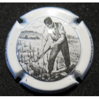 Capsule Muselet de bouteille de champagne GENERIQUE Butage n° 768ea blanc cassé