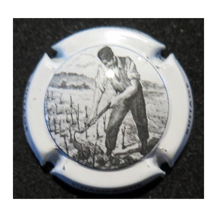 Capsule Muselet de bouteille de champagne GENERIQUE Butage n° 768ea blanc cassé