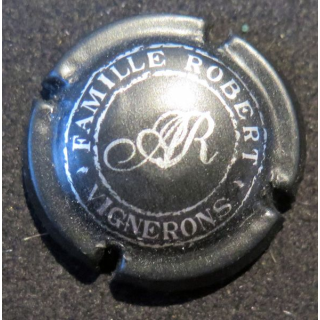Capsule Muselet de bouteille de Vignerons FAMILLE ROBERT  noir et or