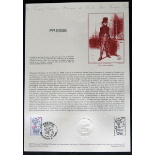 Document philatéliques : Collection historique du timbre poste français "Presse"