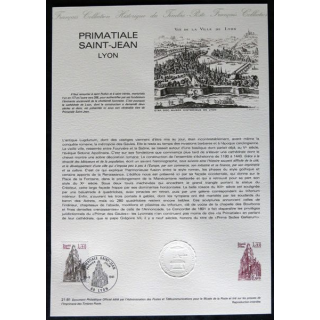 Document philatéliques : Collection historique du timbre poste français "Primatiale Saint-Jean Lyon"