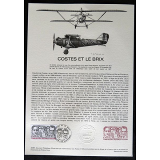 Documents philatéliques : Collection historique du timbre poste français "Costes et Lebrix "