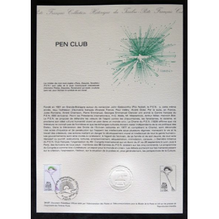 Documents philatéliques : Collection historique du timbre poste français "Pen Club"