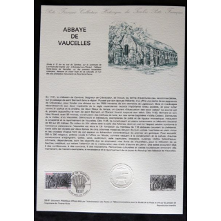 Documents philatéliques : Collection historique du timbre poste français "Abbaye de Vaucelles"