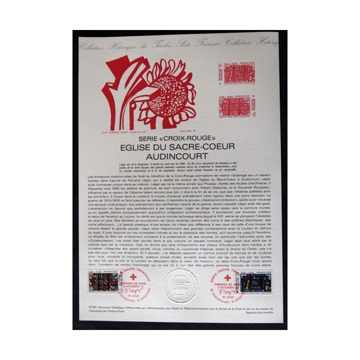 Documents philatéliques : Collection historique du timbre poste français "Série Croix-Rouge"