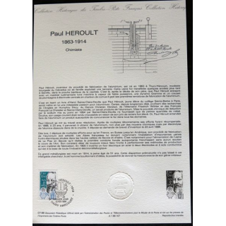 Documents philatéliques : Collection historique du timbre poste français "Paul Heroult 1863 - 1914"