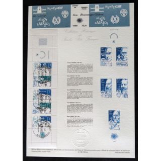 Documents philatéliques : Collection historique du timbre poste français "Henri Fabre 1882 - 1984"