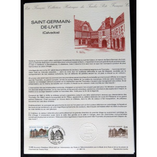 Documents philatéliques : Collection historique du timbre poste français "Saint-Germain-de-Livet (Calvados)"
