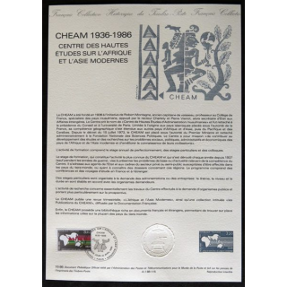 Documents philatéliques : Collection historique du timbre poste français "CHEAM 1936 - 1986"