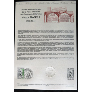 Documents philatéliques : Collection historique du timbre poste français "Victor Basch 1863 - 1944"