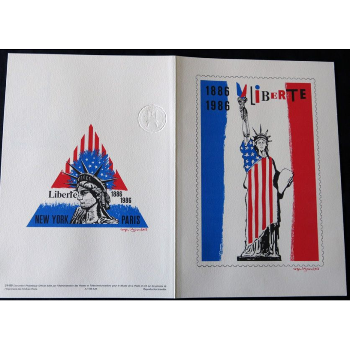 Documents philatéliques : Collection historique du timbre poste français "Liberté 1886 - 1986"