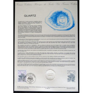 Documents philatéliques : Collection historique du timbre poste français "Quartz"