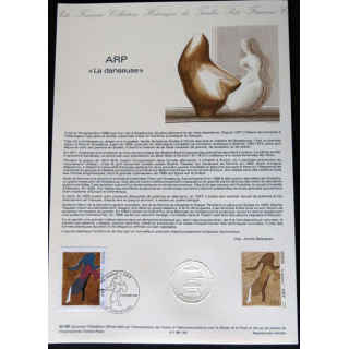 Documents philatéliques : Collection historique du timbre poste français "Arp - La danseuse"