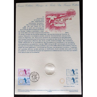 Documents philatéliques : Collection historique du timbre poste français "conseil de l'Europe"