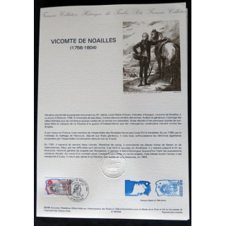 Documents philatéliques : Collection historique du timbre poste français "Vicomte de Noailles (1756 - 1804)"