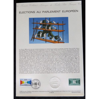 Documents philatéliques : Collection historique du timbre poste français "Elections au parlement européen"