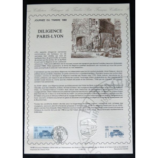 Documents philatéliques : Collection historique du timbre poste français "Diligence Paris - Lyon"