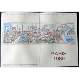 Documents philatéliques : Collection historique du timbre poste français "Paris 1989"