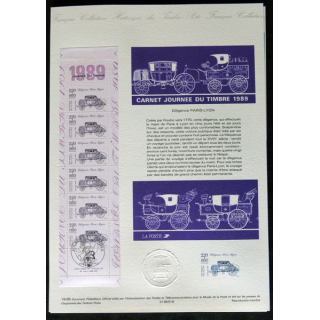 Documents philatéliques : Collection historique du timbre poste français "Carnet journée du timbre 1989"