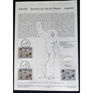 Documents philatéliques : Collection historique du timbre poste français "David serment du jeu de paume"