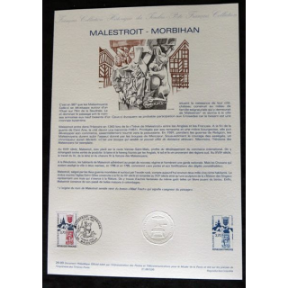 Documents philatéliques : Collection historique du timbre poste français "Malestroit - Morbihan"