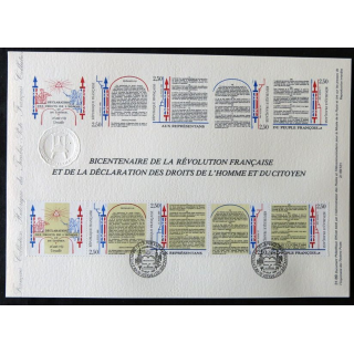 Documents philatéliques : Collection historique du timbre poste français "Bicentenaire de la Révolution française"